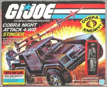 G.I. Joe: A Real American Hero 3 3/4" Basic Vehicles and Playsets figure 28 Stinger (Cobra Night Attack 4-WD)