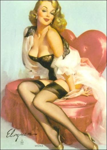 Elvgren's Calendar Pinups (Base Set) card 45 Mona