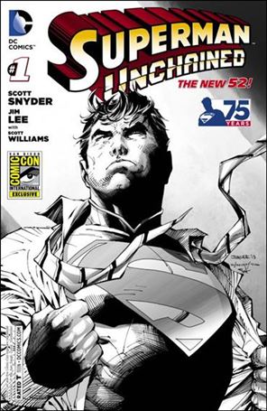 Superman Unchained issue 1-N Jim Lee San Diego Comic-Con Black and White Cover