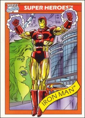 Marvel Universe: Series 1 (Base Set) card 42 Iron Man