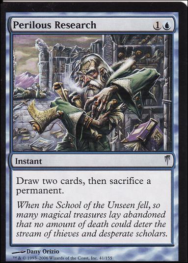 Magic the Gathering: Coldsnap (Base Set) card 41 Perilous Research