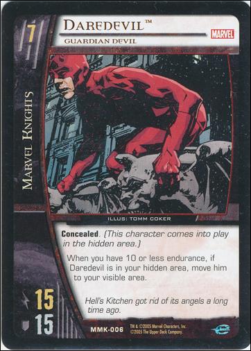 Marvel Knights: VS System (Base Set) card MMK-006 Daredevil