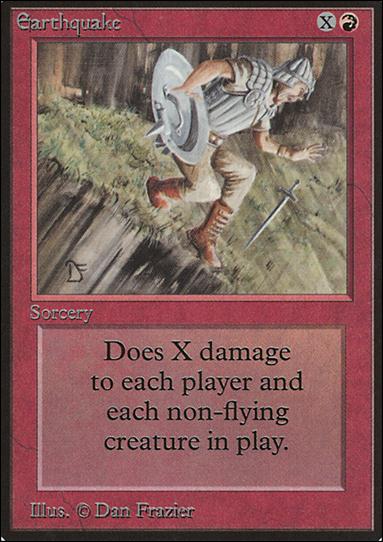 Magic the Gathering: Limited Edition Beta (Base Set) card 147 Earthquake