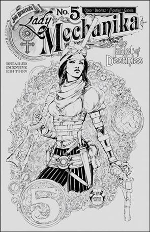 Lady Mechanika: The Tablet of Destinies issue 5-C Joe Benitez 1:10 Black & White Cover