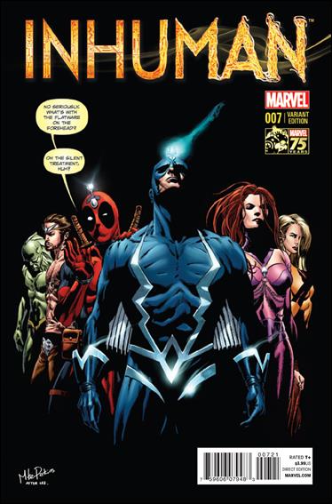 Inhuman issue 7-B Mike Perkins Deadpool 75th Anniversary Cover