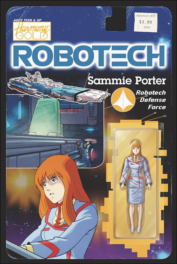 Robotech (2017) issue 19-B Blair Shedd Action Figure Cover