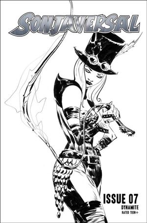 Sonjaversal issue 7-J Jae Lee 1:15 Black & White Cover