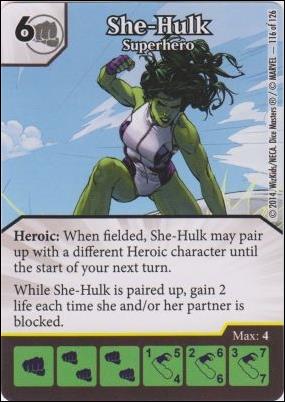 Marvel Dice Masters Uncanny X-Men  card 116 She-Hulk: Superhero