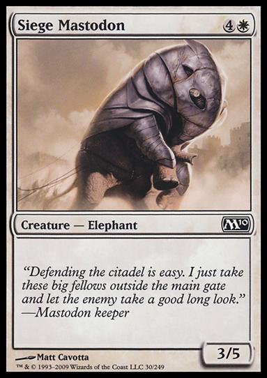 Magic the Gathering: 2010 Core Set (Base Set) card 30 Siege Mastodon