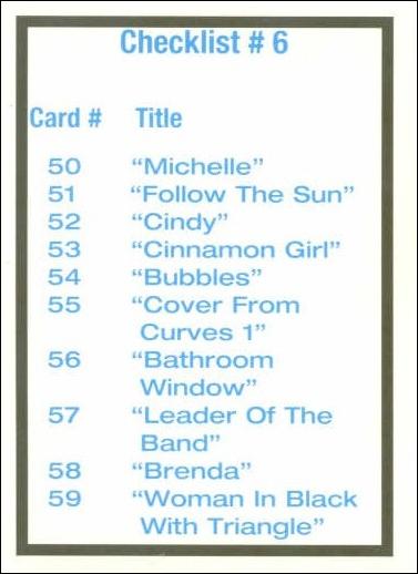 Art of Curves (Base Set) card CK6 Checklist 6