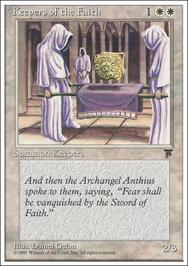 Magic the Gathering: Chronicles (Base Set) card 9 Keepers of the Faith