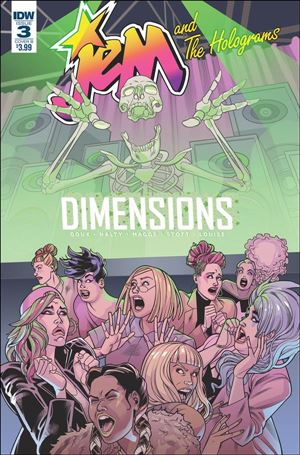 Jem and the Holograms:  Dimensions issue 3-B Rachael Stott Cover