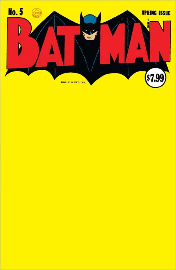 Batman (1940) issue 5-D Facsimile Edition (2023) Blank Cardstock Cover