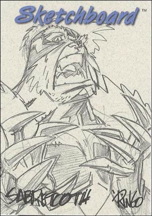 Marvel Creators Collection '98 (Sketchboard Subset) card 21-C Sabretooth (Grey)