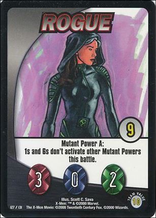 X-Men Trading Card Game (Base Set) card 127 Rogue