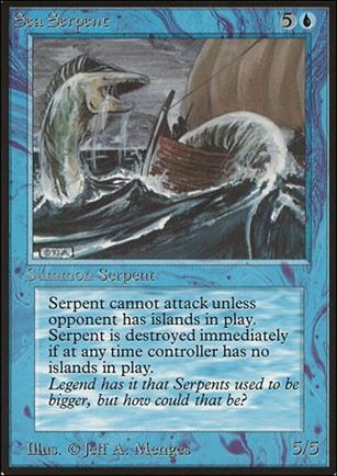 Magic the Gathering: Limited Edition Beta (Base Set) card 77 Sea Serpent
