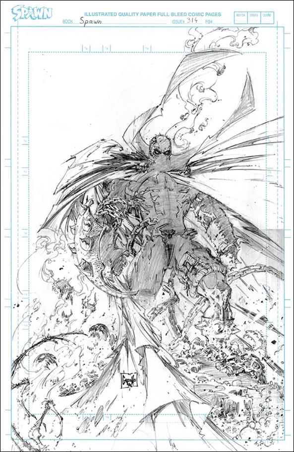 Spawn issue 314-D Greg Capullo 1:50 Sketch Cover