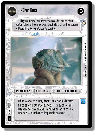 Star Wars: Special Edition Limited (Base Set) card 167 Bron Burs