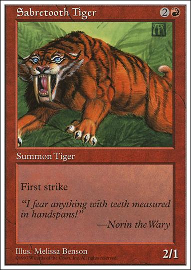Magic the Gathering: 5th Edition (Base Set) card 265 Sabretooth Tiger