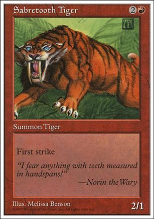 Magic the Gathering: 5th Edition (Base Set) card 265 Sabretooth Tiger
