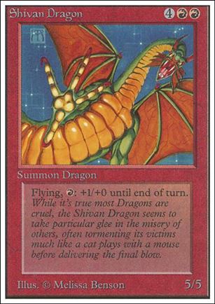 Magic the Gathering: Unlimited (Base Set) card 175 Shivan Dragon
