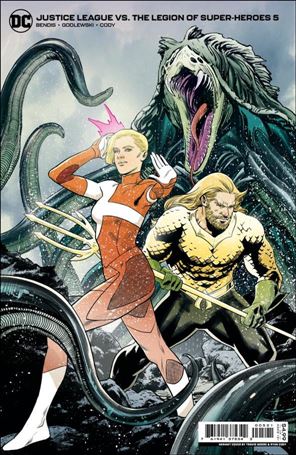 Justice League vs the Legion of Super-Heores issue 5-B Travis Moore Cardstock Cover