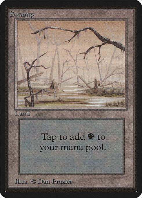 Magic the Gathering: Limited Edition Beta (Base Set) card 290-B Swamp