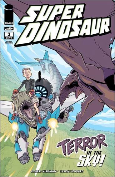 Super Dinosaur issue 3-B White Logo Cover (2nd Printing)