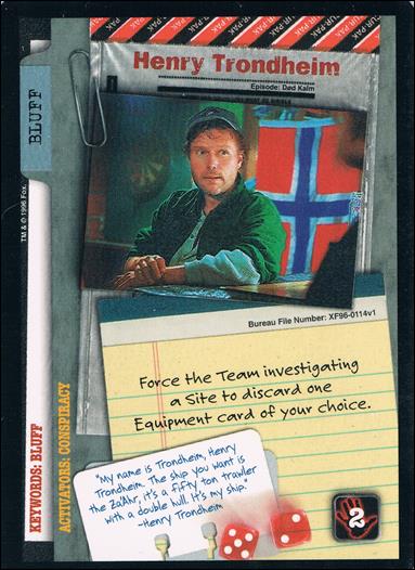 X-Files: Premiere Edition (Base Set) card XF96-0114v1 Henry Trondheim