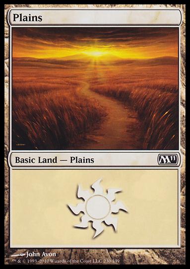 Magic the Gathering: 2011 Core Set (Base Set) card 230 Plains