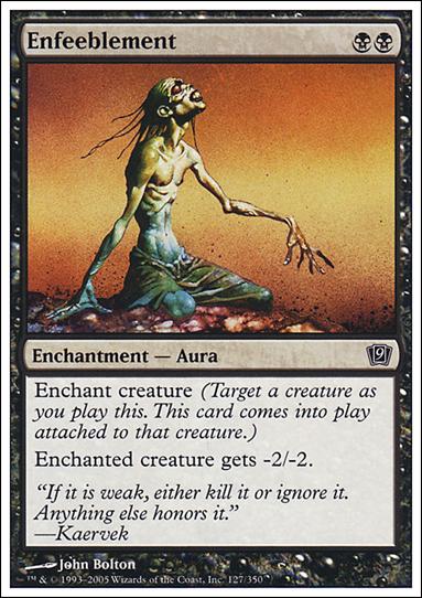 Magic the Gathering: 9th Edition (Base Set) card 127 Enfeeblement