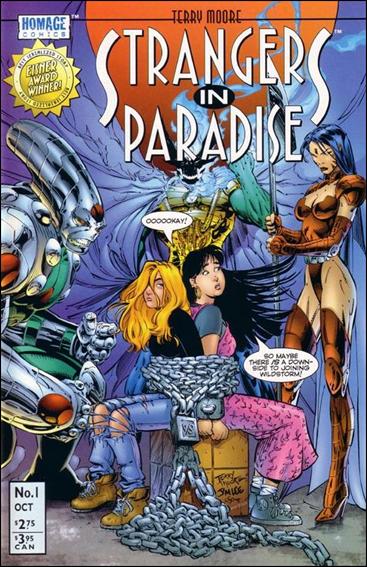 Terry Moore's Strangers in Paradise issue 1-C Terry Moore and Jim Lee Cover 1:50