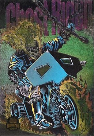Marvel Universe: Series 5 (Power Blast Subset) card 3 Ghost Rider (Rainbow Foil)