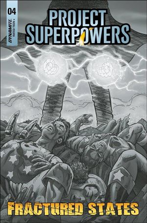 Project Superpowers: Fractured States issue 4-K Scott Kolins 1:15 Black & White Cover