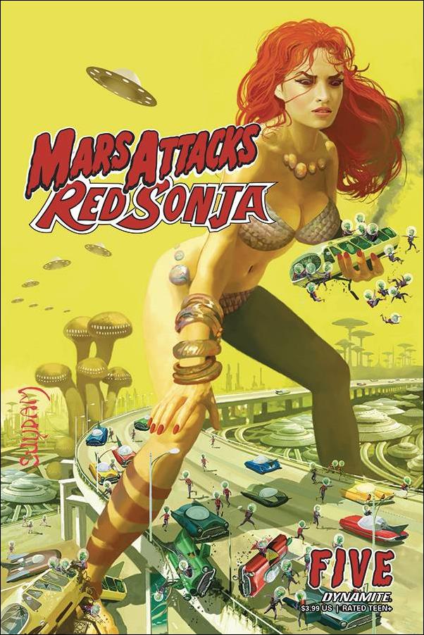 Mars Attacks Red Sonja issue 5 Arthur Suydam Cover