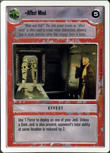 Star Wars: Premiere Unlimited (Base Set) card 205 Affect Mind