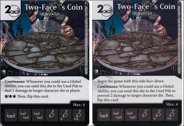 DC Comics Dice Masters Batman card 38 Two Face's Coin: 50/50