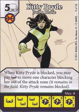 Marvel Dice Masters Uncanny X-Men  card 74 Kitty Pryde: Just A Phase