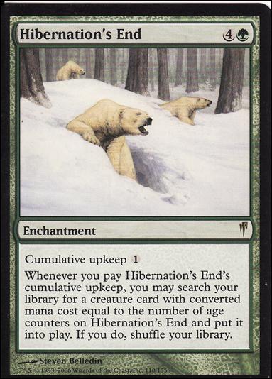 Magic the Gathering: Coldsnap (Base Set) card 110 Hibernation's End