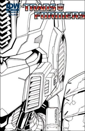 Transformers (2009) issue 23-C Alex Milne B&W Wraparound 1:10 Cover