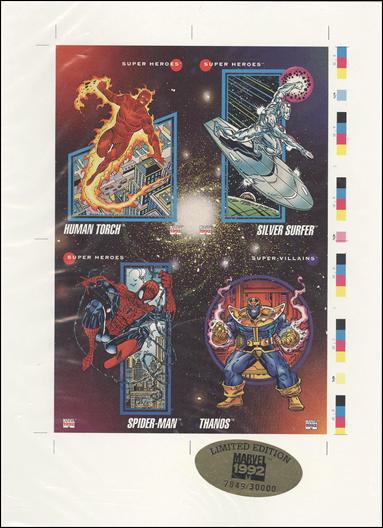 Marvel Universe: Series 3 (Promo) card nn 1 4 Card Uncut Sheet limited edition / 3000