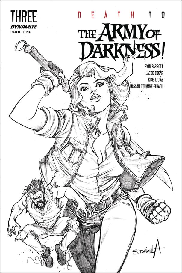 Death to the Army of Darkness issue 3-K Sergio Davila 1:25 Black & White Cover