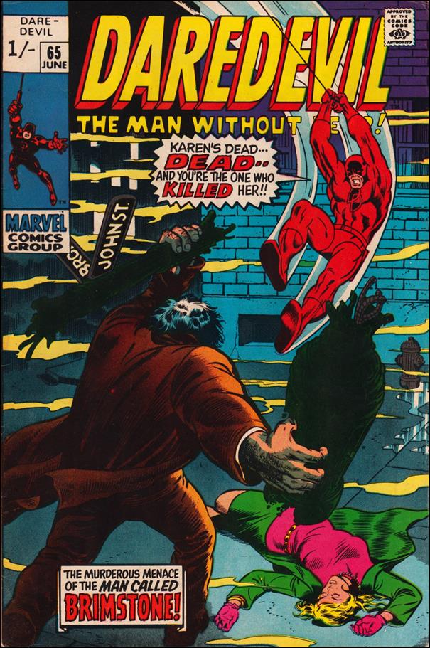 Daredevil (1964) issue 65-B UK Price Cover