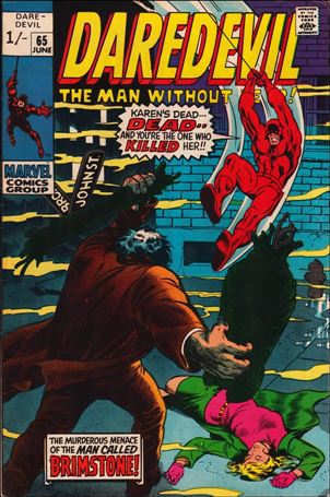 Daredevil (1964) issue 65-B UK Price Cover