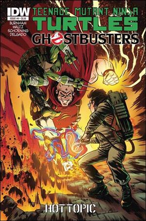 Teenage Mutant Ninja Turtles/Ghostbusters issue 4-D Adam Gorrham Hot Topic Cover