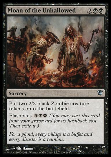 Magic the Gathering: Innistrad (Base Set) card 109 Moan of the Unhallowed