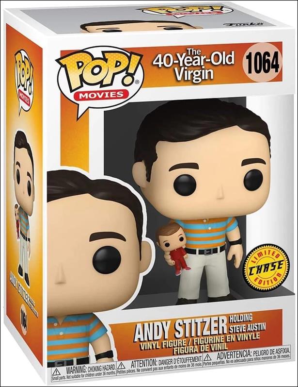 POP! Movies figure 1064-B Andy Stitzer Holding Steve Austin Chase