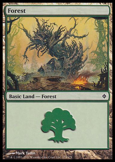 Magic the Gathering: New Phyrexia card 174 Forest