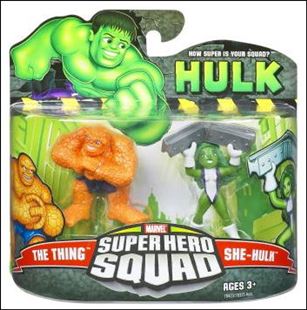 Hulk - Marvel Super Hero Squad  figure 8 Thing (Hands Together)/She-Hulk
