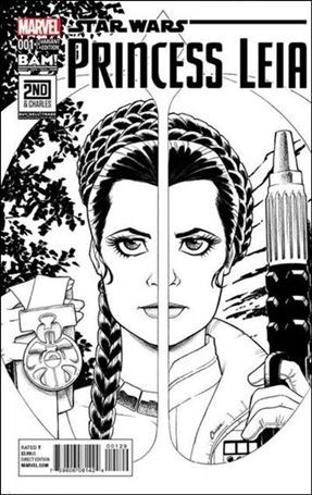 Princess Leia issue 1-N A. Conner Books-A-Million/ 2nd & Charles B&W Cover